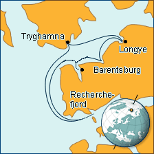 Map Northern Light Spitsbergen